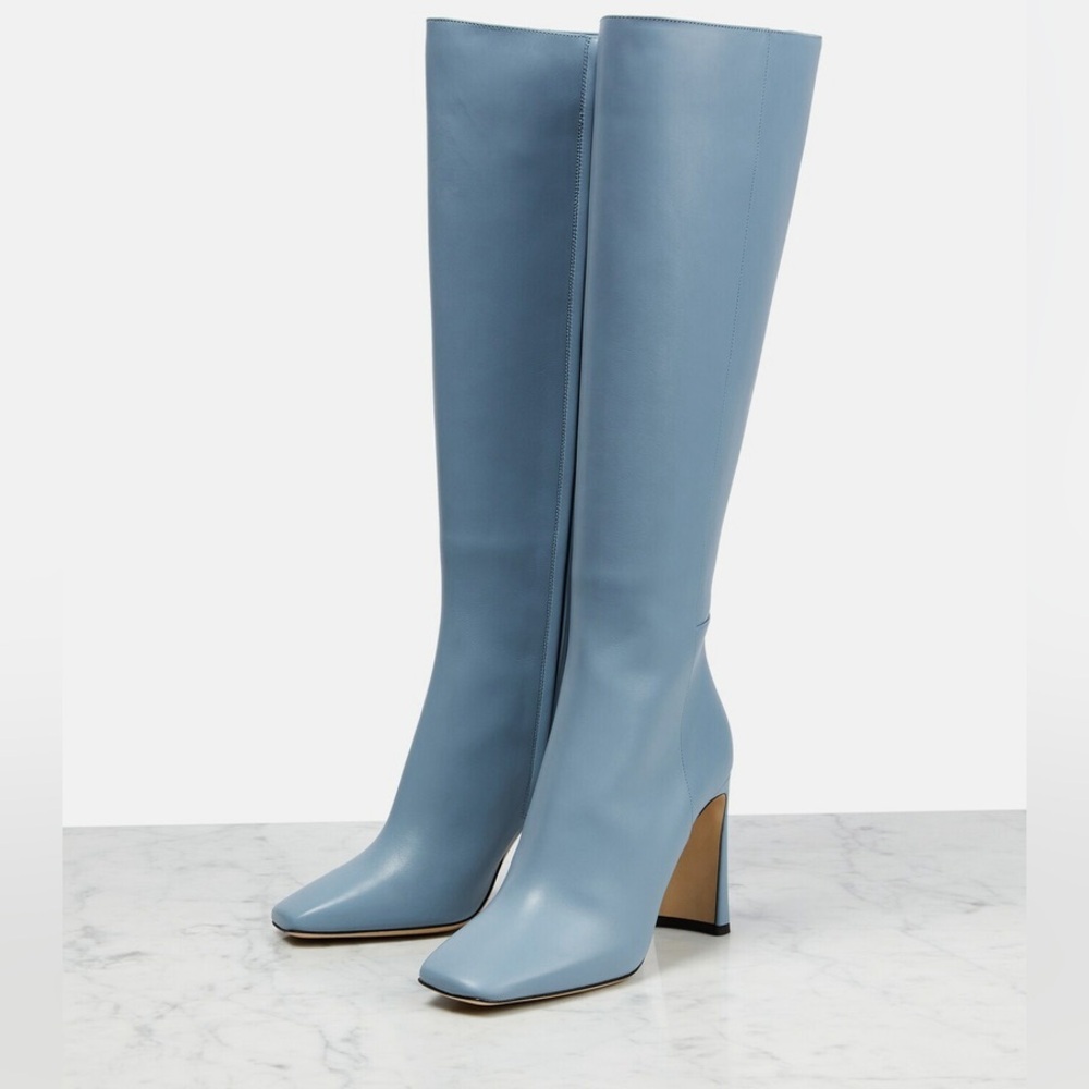 Jimmy Choo Kinsey 95 Leather Knee High Boots - Picture 4 of 11